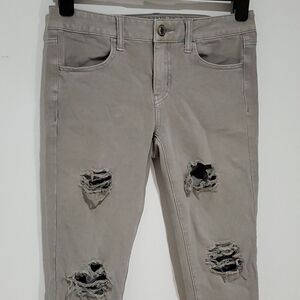 American Eagle Grey 360 super stretch size 6 30x29 jeggings